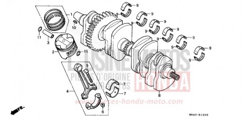 ALBERO MOTORE/PISTONE CBR600FJ di 1988
